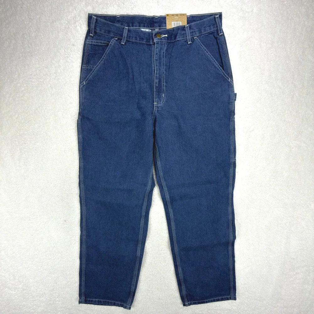 Carhartt Work Dungaree Denim Jeans Mens 36x32 B13 DST Darkstone NWT NOS